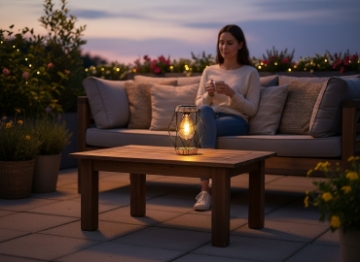 Chomik Солнечный фонарь, металлический, черный, 22 см, светодиодный, LAP5924 - Home Club