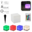Chomik Солярна Лампа Куб Білий 20 x 20 x 21 См Мультикольоровий З Пультом Дистанційного Керування, SOL4880 - Home Club, зображення 2