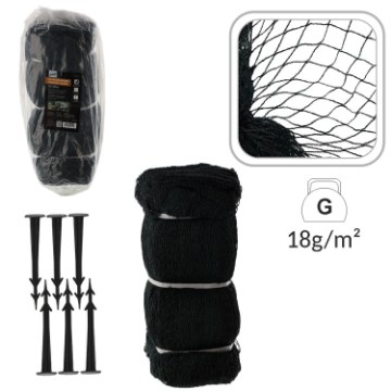 Chomik Защитная сетка от птиц 10x20 м (18 г/м²) + 20 пластиковых штифтов, JAW5207 - Home Club