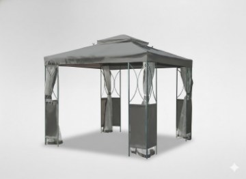 Garden Line Altana / Садовий Павільйон З Москітерою Сірий 2,5 x 2,5 x 2,7 М, TUN3989 - Home Club