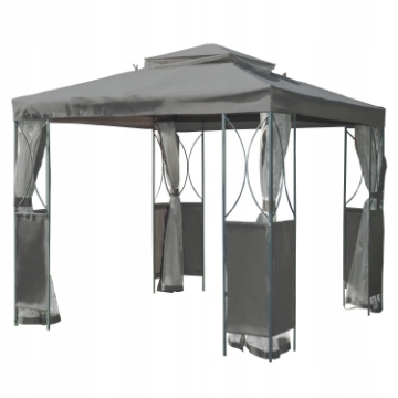 Garden Line Altana / Садовый Павильон С Москитной Сеткой Серый 2,5 x 2,5 x 2,7 М, TUN3989 - Home Club