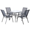 Garden Line Набор садовой мебели — 4 стула + квадратный столик — серый, TIH3384 - Home Club, изображение 2