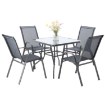 Garden Line Набор садовой мебели — 4 стула + квадратный столик — серый, TIH3384 - Home Club, изображение 3