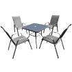 Garden Line Набор садовой мебели — 4 стула + квадратный столик — серый, TIH3384 - Home Club, изображение 4