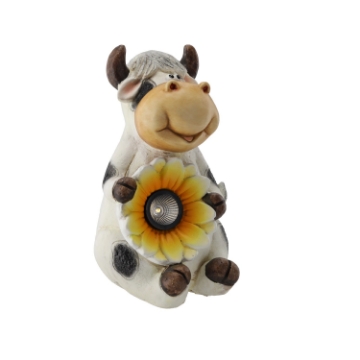 Chomik Садова Фігурка - Корова З Квітком 19 x 22 x 23 См Led, GOT7270 - Home Club