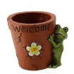 Chomik Садова Горщик - З Жабою І Квітком "Welcome" 37 x 30 x 31 См, GOT7317 - Home Club