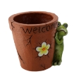 Chomik Садова Горщик - З Жабою І Квітком "Welcome" 37 x 30 x 31 См, GOT7317 - Home Club, зображення 3