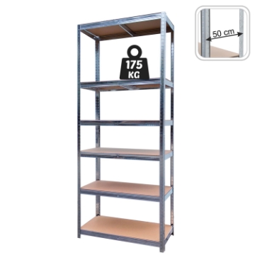 Chomik 6-Уровень Стеллаж 222 X 110 X 50 См Грузоподъемность Полки: 175 Кг, GWI0612 - Home Club