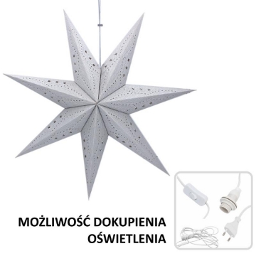 Chomik Декоративная звезда из бумаги, 60 см, серая с звездочками, AIP2099 - Home Club