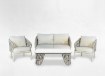 Chomik Набір алюмінієвих меблів (диван + 2 крісла + столик) бежевий + бежеві подушки, ATO0418 - Home Club