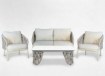 Chomik Набір алюмінієвих меблів (диван + 2 крісла + столик) бежевий + бежеві подушки, ATO0418 - Home Club, зображення 2