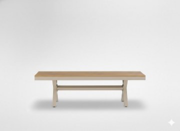 Chomik Алюминиевая садовая скамейка, бежевая, 150 x 36 x 47 см, ATO0371 - Home Club