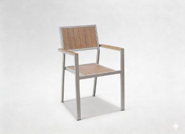 Chomik Алюминиевое садовое кресло, бежевое, 55 x 57 x 84 см, ATO0401 - Home Club