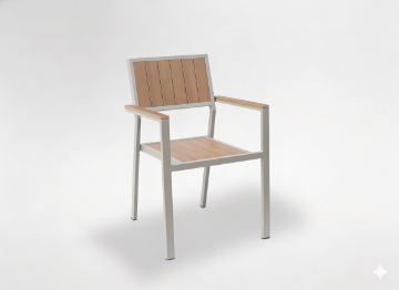 Chomik Алюминиевое садовое кресло, бежевое, 55 x 57 x 84 см, ATO0401 - Home Club