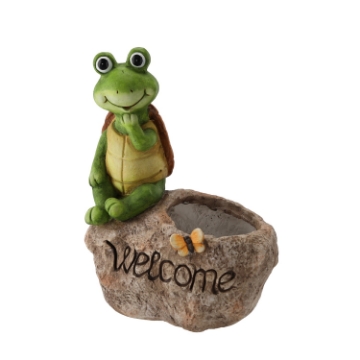 Chomik Садова Кашпорка - Черепаха На Камені «Welcome» 29 x 21 x 40,5 См, GOT7140 - Home Club