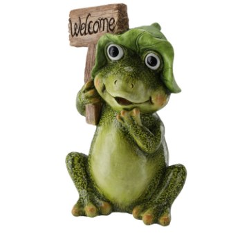 Chomik Садовая Фигура - Сидящая Лягушка «Welcome» 25 x 18 x 36,5 См, GOT7201 - Home Club