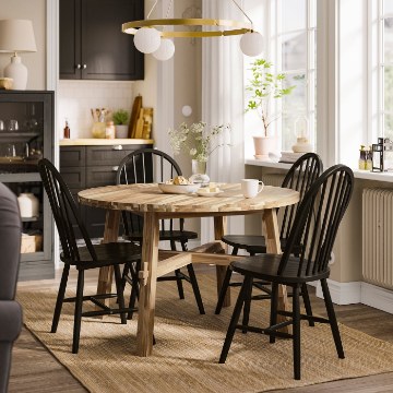 ИКЕА Стол и 4 стула SKOGSTA СКОГСТА / SKOGSTA СКОГСТА, 896.089.81 - Home Club