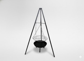 BBQ Meeting Подвесной гриль с регулируемой треножкой, размеры 95 x 95 x 147 см, BBQ0162 - Home Club