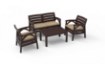 Chomik Комплект садовой мебели коричневого цвета «Santana» (2 кресла, скамейка на 2 человека), KAS0868/1 - Home Club, изображение 2