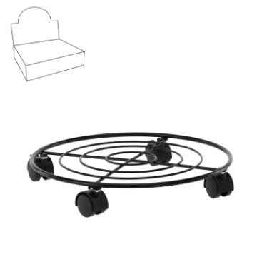 Chomik Подставка под цветочный горшок на колесах, круглая, 35,5 x 5,5 см, PERG-N6419 - Home Club