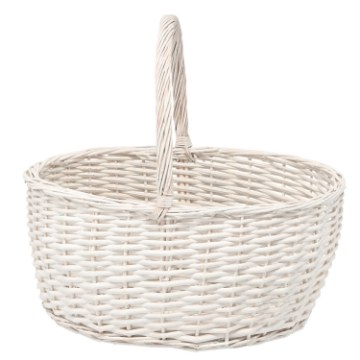 Chomik Плетеная корзина 47 x 37 x 21 см с ручкой - белая, ILS9449 - Home Club