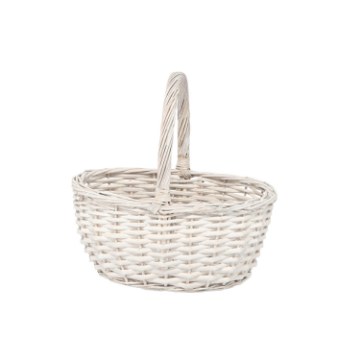 Chomik Плетеная корзина 27 x 21 x 13 см с ручкой - белая, ILS9463 - Home Club