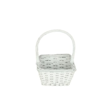 Chomik Плетеная корзина 20 x 20 x 12/30 см с ручкой - белая, ILS02_8420 - Home Club