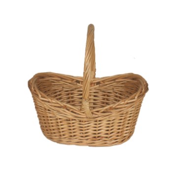 Chomik Плетеная корзина 24 x 17 x 11/21 см с ручкой - натуральная, ILS03_8437 - Home Club