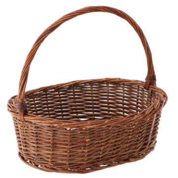 Chomik Плетеная корзина 49 x 38 x 16/42 см с ручкой - коричневая, ILS06_8505 - Home Club
