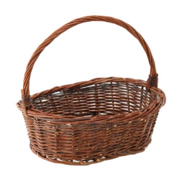 Chomik Плетеная корзина 41 x 32 x 14/36 см с ручкой - коричневая, ILS06_8512 - Home Club