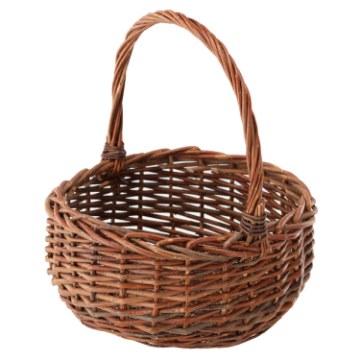 Chomik Плетеная корзина 35 x 35 x 16/37 см с ручкой - светло-коричневая, ILS07_8536 - Home Club