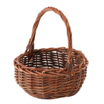Chomik Плетеная корзина 28 x 28 x 13/32 см с ручкой - светло-коричневая, ILS07_8543 - Home Club
