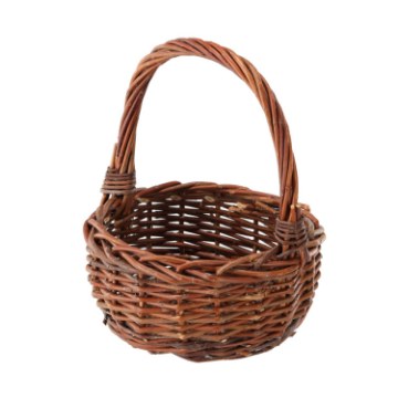 Chomik Плетеная корзина 21 x 21 x 10/26 см с ручкой - светло-коричневая, ILS07_8550 - Home Club