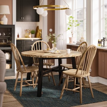 ИКЕА Стол и 4 стула SKOGSTA СКОГСТА, 296.089.79 - Home Club