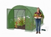 Garden Line 3-секционный садовый туннель из пленки, 3 x 2 x 2 м, зеленый, с дверью на петлях, TUN3941 - Home Club