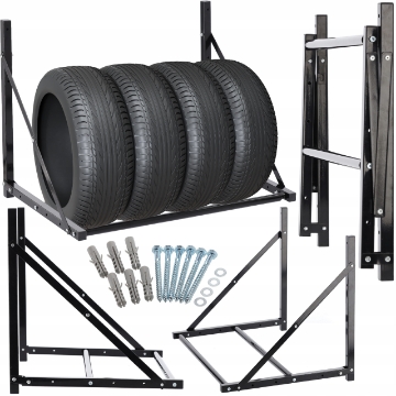 Chomik Подвесной стеллаж для шин, грузоподъемность до 100 кг, 56 x 50 x 80-120 см, REA5196 - Home Club