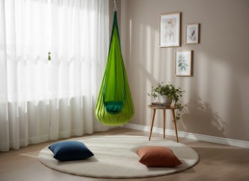 Chomik Подвесной кресло - кокон для детей 70 x 150 см, зеленый, HAM5271 - Home Club