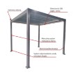 Garden Line Алюминиевая пергола для сада, серая, Led, 3 x 3 x 2,5 м, GOL0555 - Home Club, изображение 5
