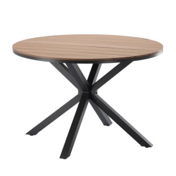 Chomik Алюминиевый круглый стол с поливудовой столешницей 111,5 x 73 см, темно-серый, RIT6273 - Home Club