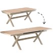 Chomik Алюминиевый садовый стол, бежевый, 180/240 x 90 x 76 см, раскладной, ATO0388 - Home Club, изображение 2