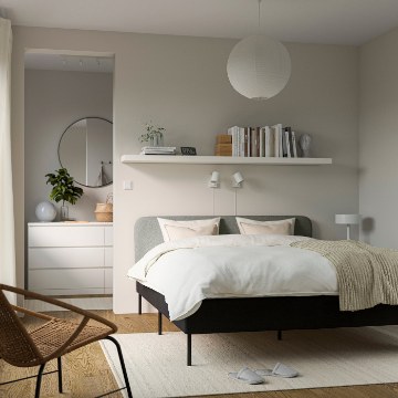 ИКЕА Обитая рама кровати SLATTUM СЛАТТУМ, 696.134.79 - Home Club