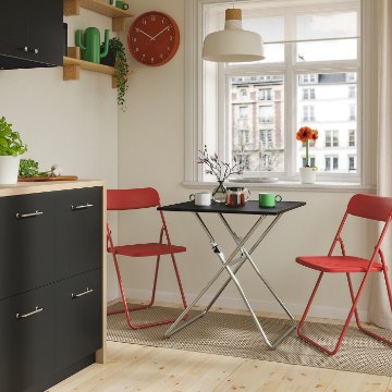 ИКЕА Стол и 2 складных стула GUNDE ГУНДЕ / VIHALS, 396.265.67 - Home Club