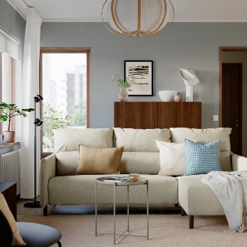 ИКЕА Трехместный диван с шезлонгом MANNARP, 396.191.66 - Home Club