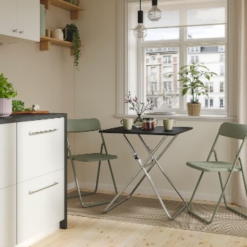 ИКЕА Стол и 2 складных стула GUNDE ГУНДЕ / VIHALS, 996.265.69 - Home Club