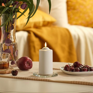 ІКЕА Стовпчаста світлодіодна свічка SMÅLOM, 906.197.85 - Home Club