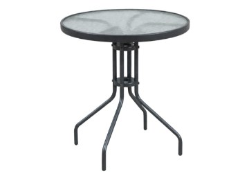 Garden Line Круглий Садовий Стіл 60 x 60 x 70 см Сірий, NEO5252 - Home Club