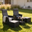 Garden Line Набор Садовой Мебели - Антрацит (2 Разкладывающихся Кресла, Стол, 2 Подножки), ZUM6430 - Home Club, изображение 3