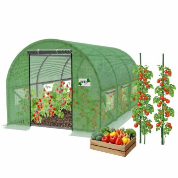 Garden Line 3-секционный садовый пленковый туннель, зеленый, 3 x 2 x 2 м, TUN5552 - Home Club