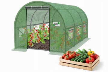 Garden Line 3-секционный садовый пленковый туннель, зеленый, 3,5 x 2 x 2 м, TUN5576 - Home Club