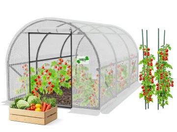 Garden Line 3-секционный белый садовый пленковый туннель 4 x 2,5 x 2 м, TUN5590 - Home Club